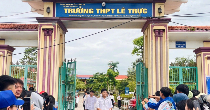Điểm thi Trường THPT Lê Trực (Ảnh: Nam Nguyễn).
