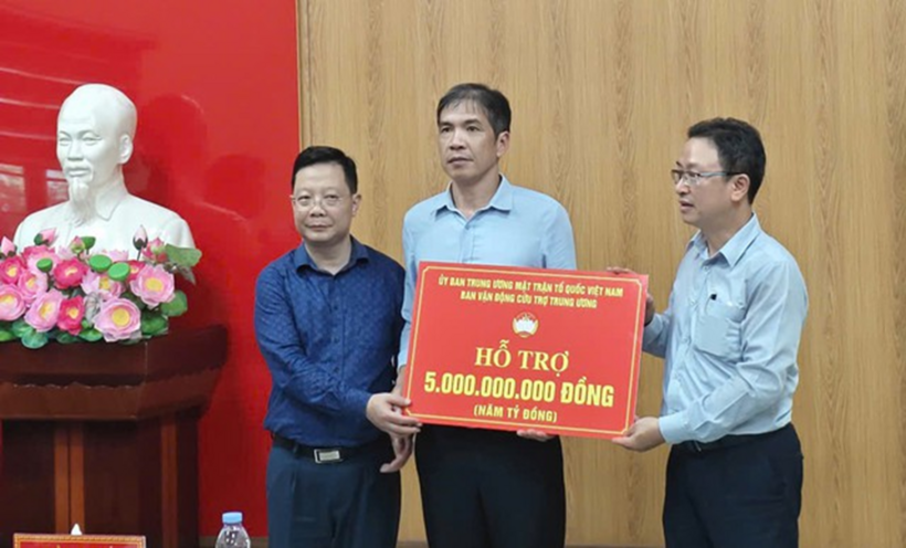 Ủy ban Trung ương MTTQ Việt Nam phân bổ 5 tỷ đồng hỗ trợ Lai Châu khắc phục hậu quả thiên tai (Ảnh: MTTQVN).
