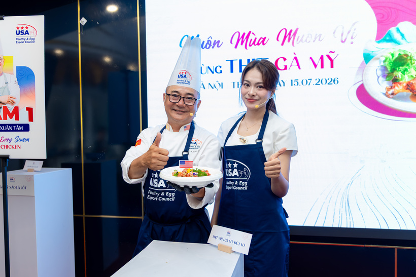 Chef Lê Xuân Tâm và Thúy Hường