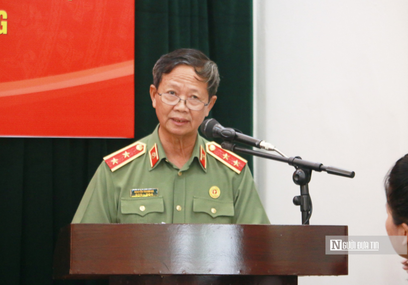 Trung tướng Nguyễn Thanh Hà - Chánh Văn phòng Hội Cựu Công an nhân dân Việt Nam thông tin kết quả công tác 6 tháng đầu năm 2026 của Cụm thi đua.