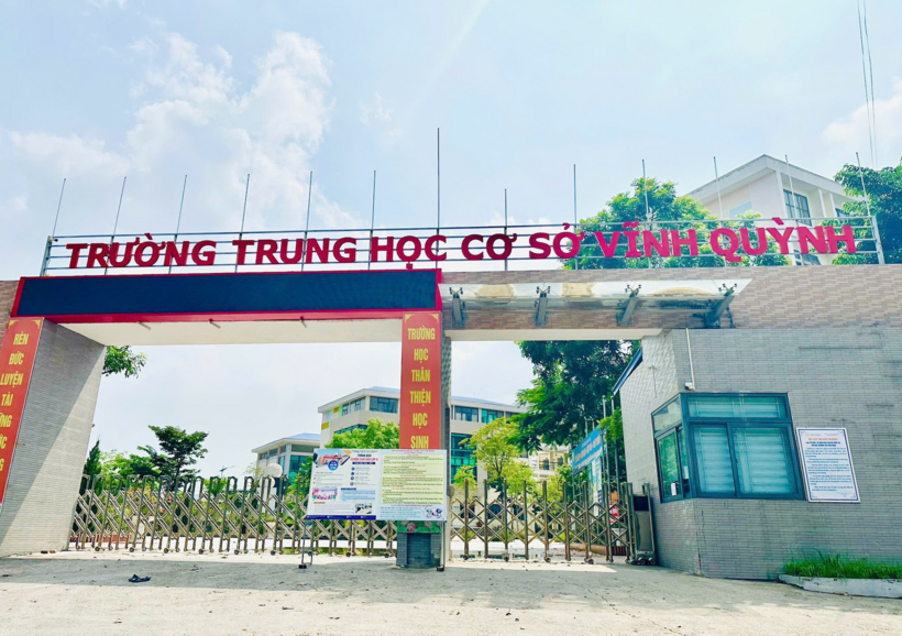 Trường THCS Vĩnh Quỳnh, xã Đại Thanh, Hà Nội. Ảnh: Thúy Nga/VietNamnet