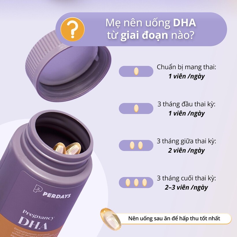 Bầu mấy tháng uống DHA? Liều chuẩn cho từng giai đoạn thai kỳ - 1