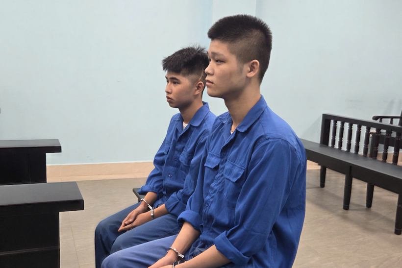 Các bị cáo tại tòa. (Ảnh: Dân trí)