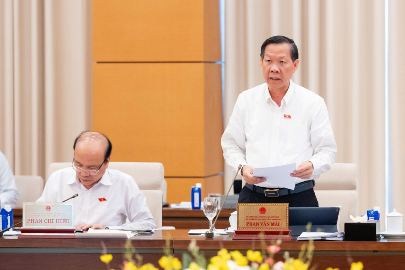 Chủ nhiệm Ủy ban Kinh tế và Tài chính Phan Văn Mãi (Ảnh: Media Quốc hội).