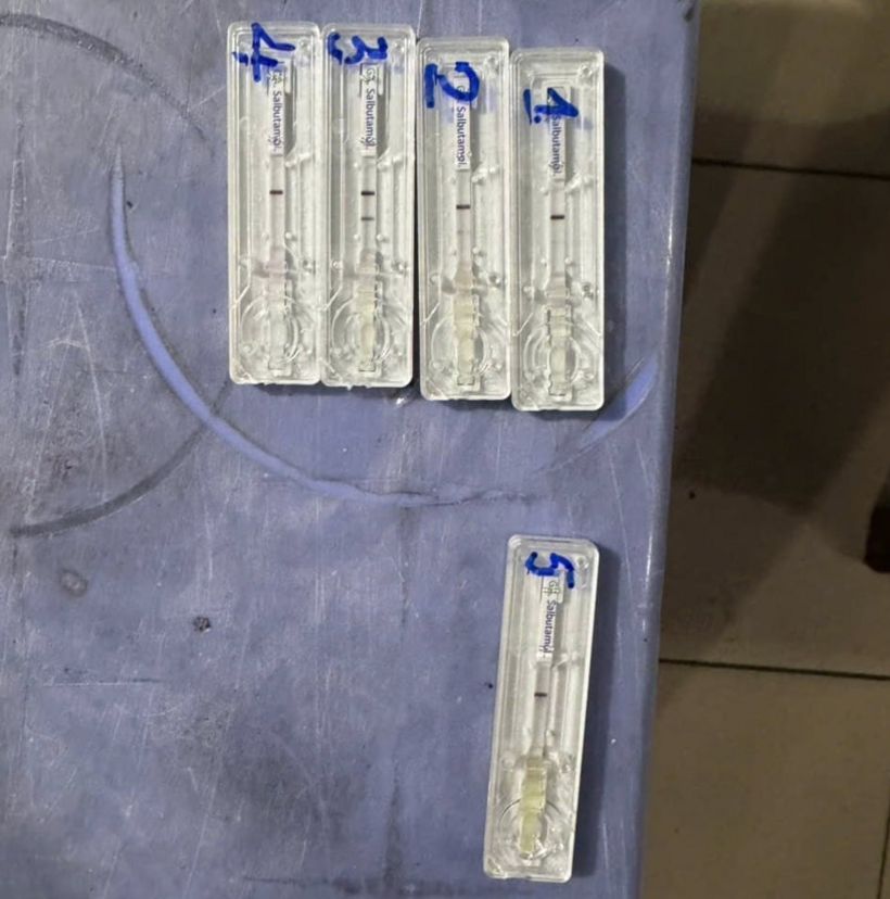 Các mẫu test nhanh dương tính với chất cấm. Ảnh: Đ.K/Dân Việt