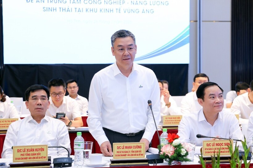 Tổng Giám đốc Petrovietnam Lê Mạnh Cường phát biểu tại buổi làm việc. Nguồn Pvgas