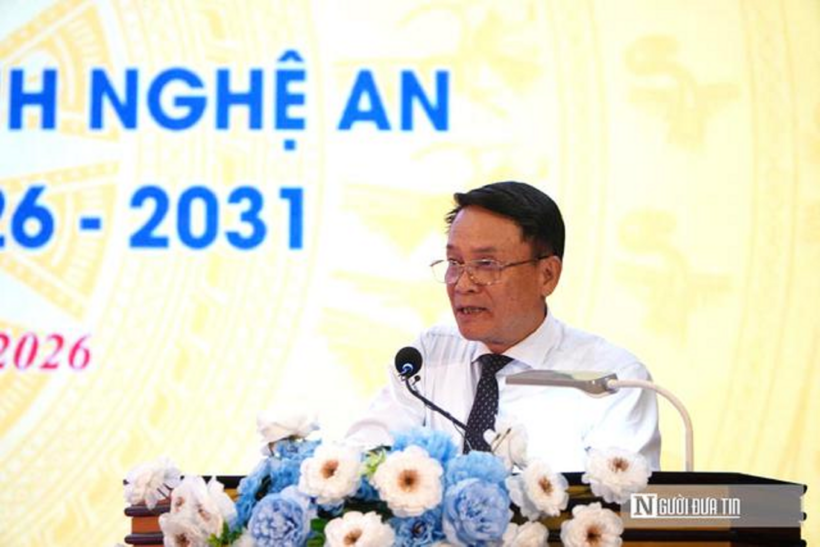 Ông Nguyễn Đức Lợi, nguyên Ủy viên Trung ương Đảng, Phó Chủ tịch Thường trực Hội Nhà báo Việt Nam phát biểu tại đại hội.