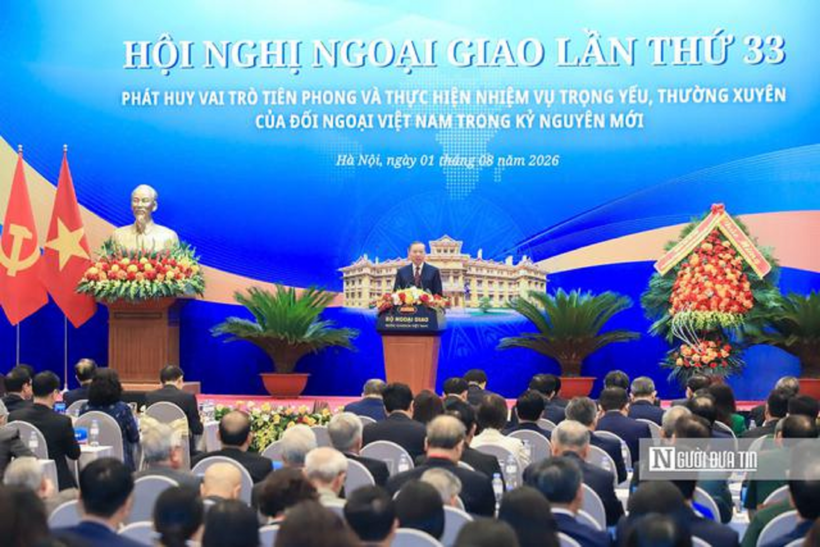 Tổng Bí thư, Chủ tịch nước Tô Lâm nêu rõ, đối ngoại phải phát huy vai trò tiên phong, sớm thấy, tham mưu đúng, hành động kịp thời, góp phần bảo vệ Tổ quốc từ sớm, từ xa (Ảnh: Hữu Thắng).