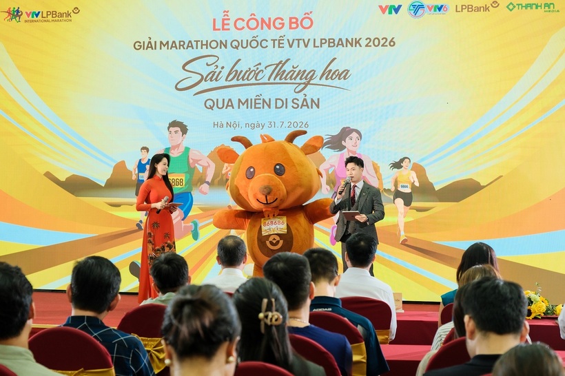Dê Lộc Phát - Linh vật của Giải Marathon Quốc tế VTV LPBank 2026. Ảnh LPBank
