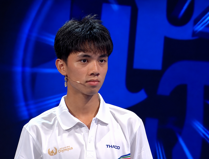 Nguyễn Doãn Hoàng Sơn chuẩn bị bước vào vòng thi Về đích. (Ảnh chụp màn hình)/ Theo VTC News.