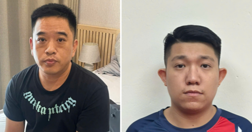Các đối tượng Huang Limin Quốc tịch Trung Quốc (Lão Hoàng) và Lê Trung Hiếu. (Ảnh: Công an Hải Phòng)