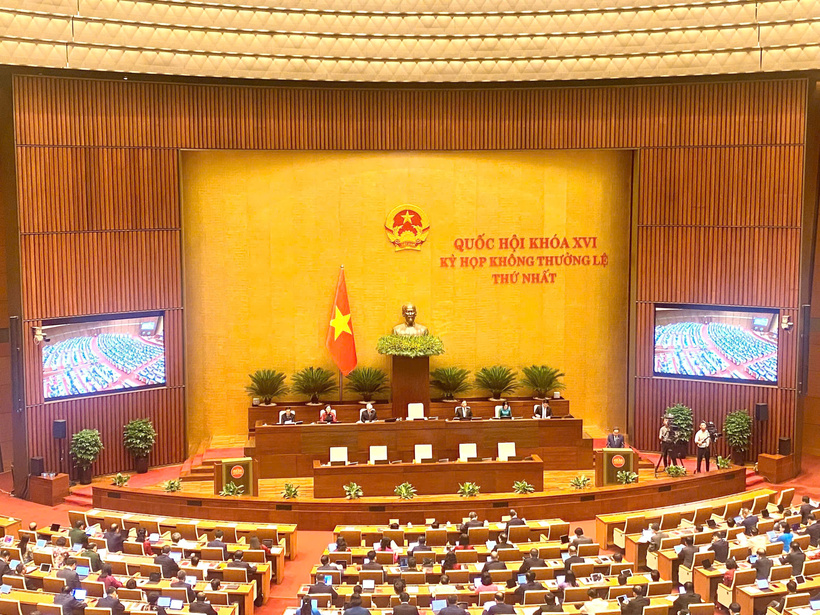 Quốc hội khóa XVI khai mạc Kỳ họp không thường lệ lần thứ Nhất vào sáng 3/8. (Ảnh: Hồng Vinh)