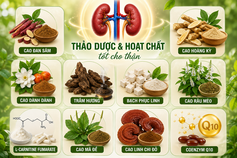 Sự phối hợp của các thảo dược và hoạt chất tốt cho người suy thận độ 3