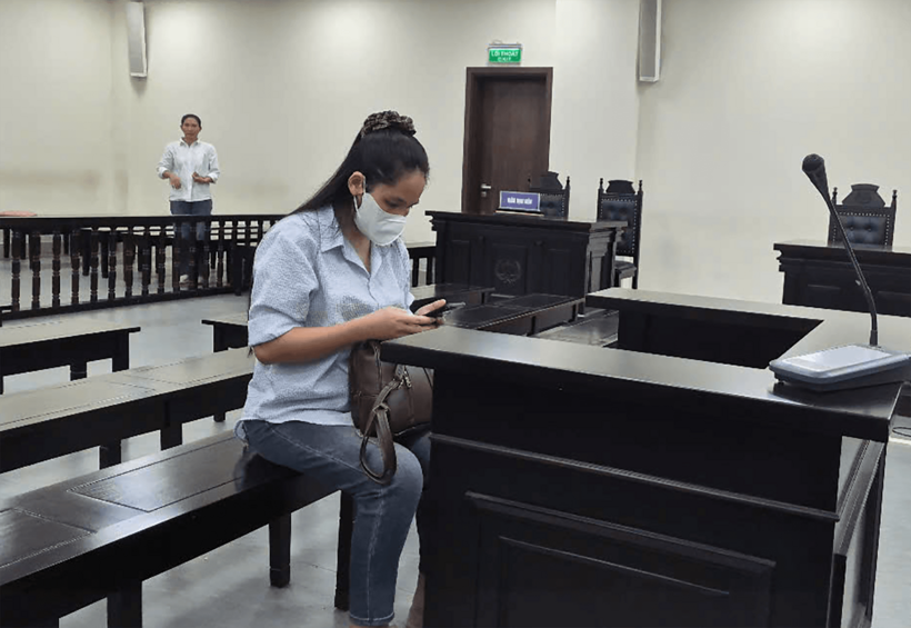 Bị cáo Nguyễn Dương Kiều Vy tại phiên tòa xét xử. Ảnh: Công Lý