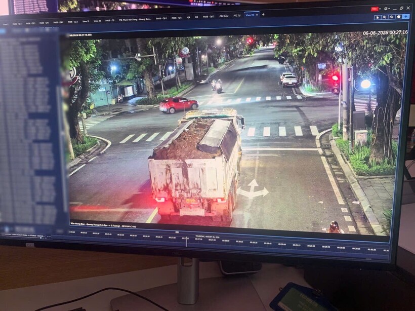 Hình ảnh từ hệ thống camera ghi nhận rõ phương tiện và diễn biến vi phạm. Ảnh CACC.