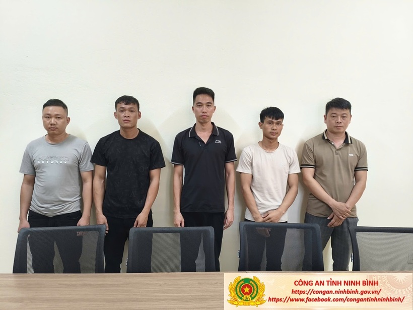 Các đối tượng liên quan trong vụ án. Ảnh Công an tỉnh Ninh Bình.