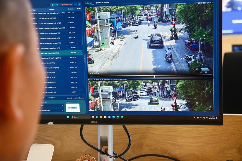 Gần 5.000 camera AI không chỉ ghi nhận tình hình giao thông theo thời gian thực mà còn ghi nhận các vi phạm TTATGT. Ảnh CACC.