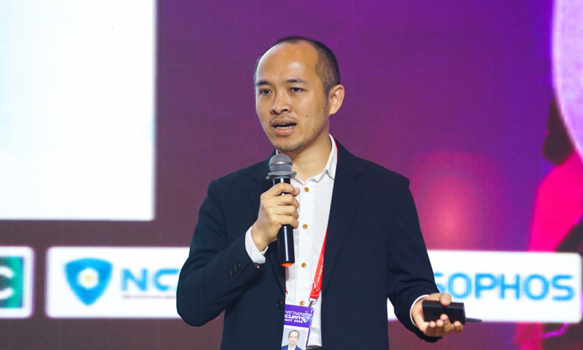 Ông Vũ Ngọc Sơn, Trưởng ban Nghiên cứu, tư vấn, phát triển và hợp tác quốc tế - Hiệp hội An ninh mạng quốc gia. Ảnh: Bảo Lâm.