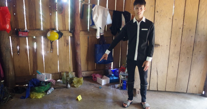 Bị can Đặng Kiềm Ta trong vụ án giao cấu với người đủ 13 tuổi đến dưới 16 tuổi tại hiện trường. (Ảnh: Công an Thái Nguyên)