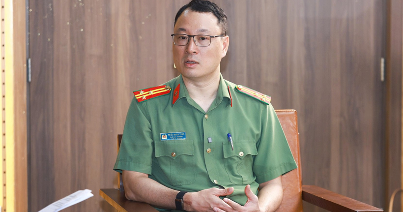 Thượng tá Triệu Mạnh Tùng, Phó Cục trưởng Cục An ninh mạng và phòng chống tội phạm sử dụng công nghệ cao, Bộ Công an. (Ảnh: Bộ Công an)