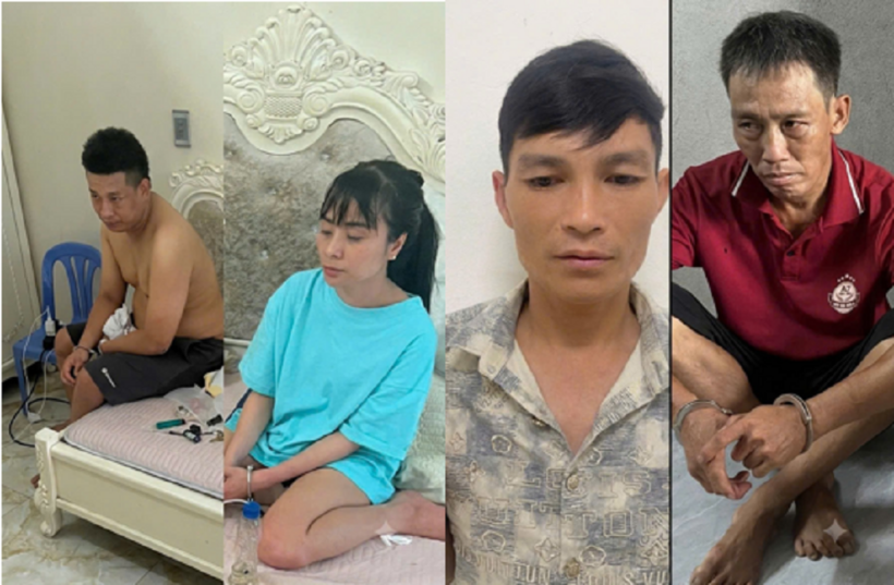 Các đối tượng bị bắt giữ. Ảnh: Công an Thanh Hóa.