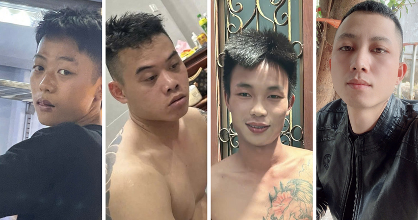 Các đối tượng Mạnh, Anh Tú, Thái và Tuấn Anh. (Ảnh: Công an tỉnh Hưng Yên)