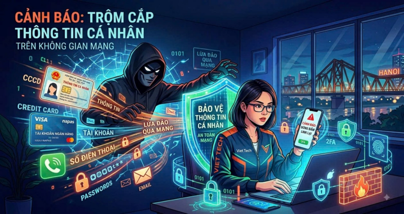 Ngươi dân cần chủ động phòng ngừa tội phạm sử dụng trí tuệ nhân tạo đánh cắp thông tin cá nhân trên không gian mạng. Ảnh: Công an Quảng Ninh
