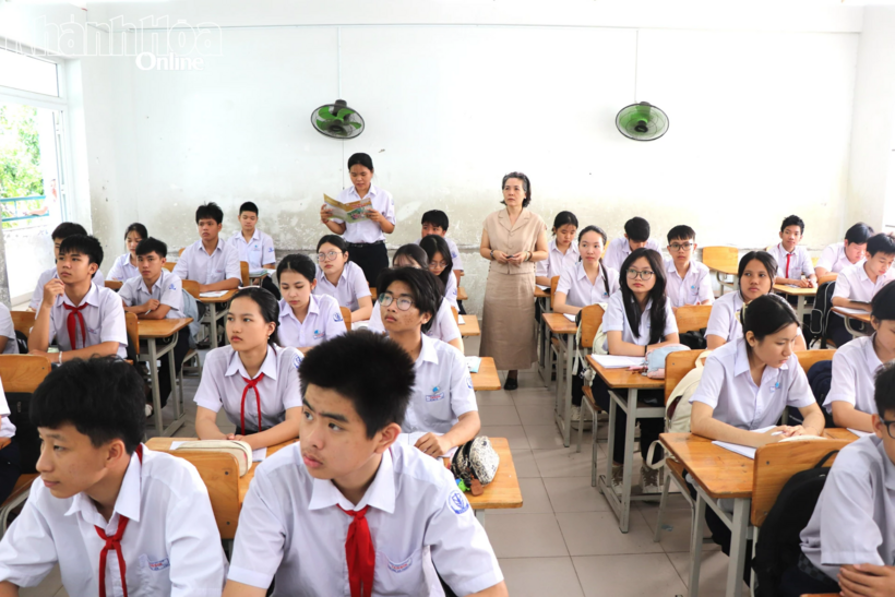 Một lớp học Trường THCS Yersin (phường Nha Trang) trong năm học 2025 - 2026. Ảnh: Báo Khánh Hòa