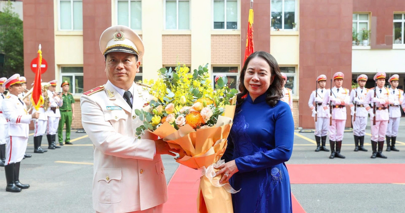 Phó Chủ tịch nước Võ Thị Ánh Xuân dự buổi lễ (Ảnh: Nam Hải).