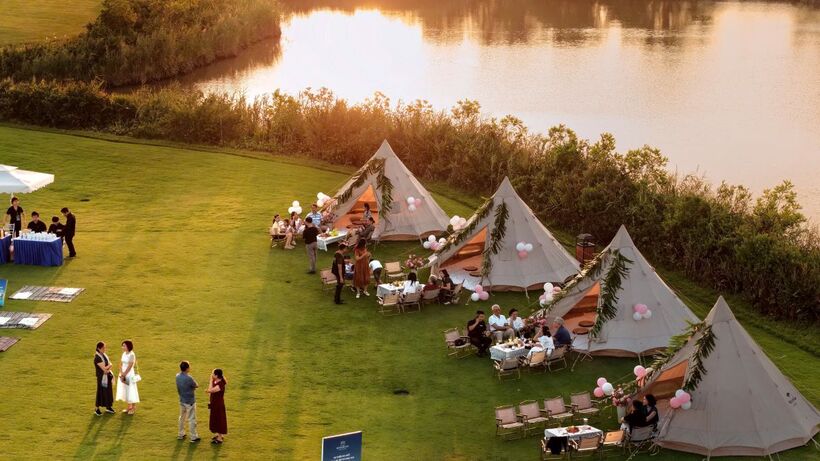 Lagoon nước mặn sau nhà cùng mạng lưới công viên chủ đề đưa các hoạt động vui chơi, vận động và nghỉ dưỡng đến gần không gian sống. Nguồn ảnh Vingroup