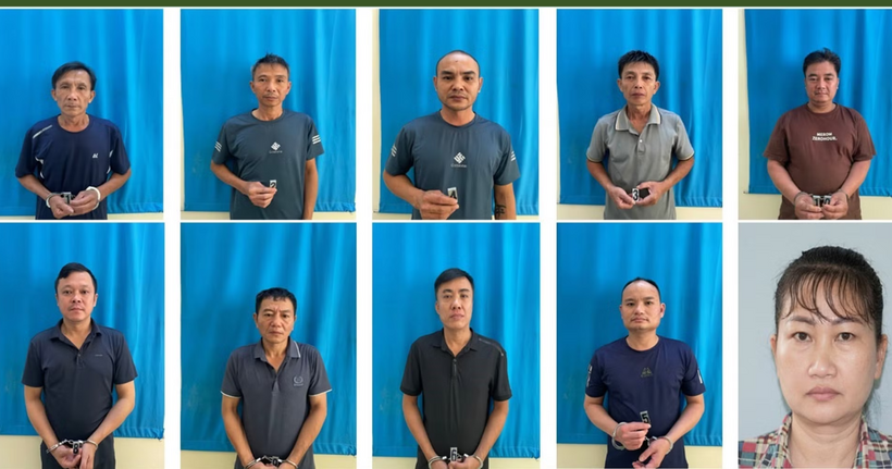 Các đối tượng bị bắt giữ. (Ảnh: Trần Thắng)
