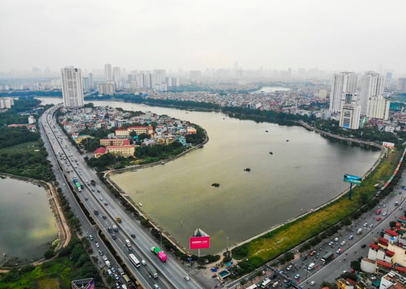 Khu vực hồ Linh Đàm (Ảnh: ĐQ).