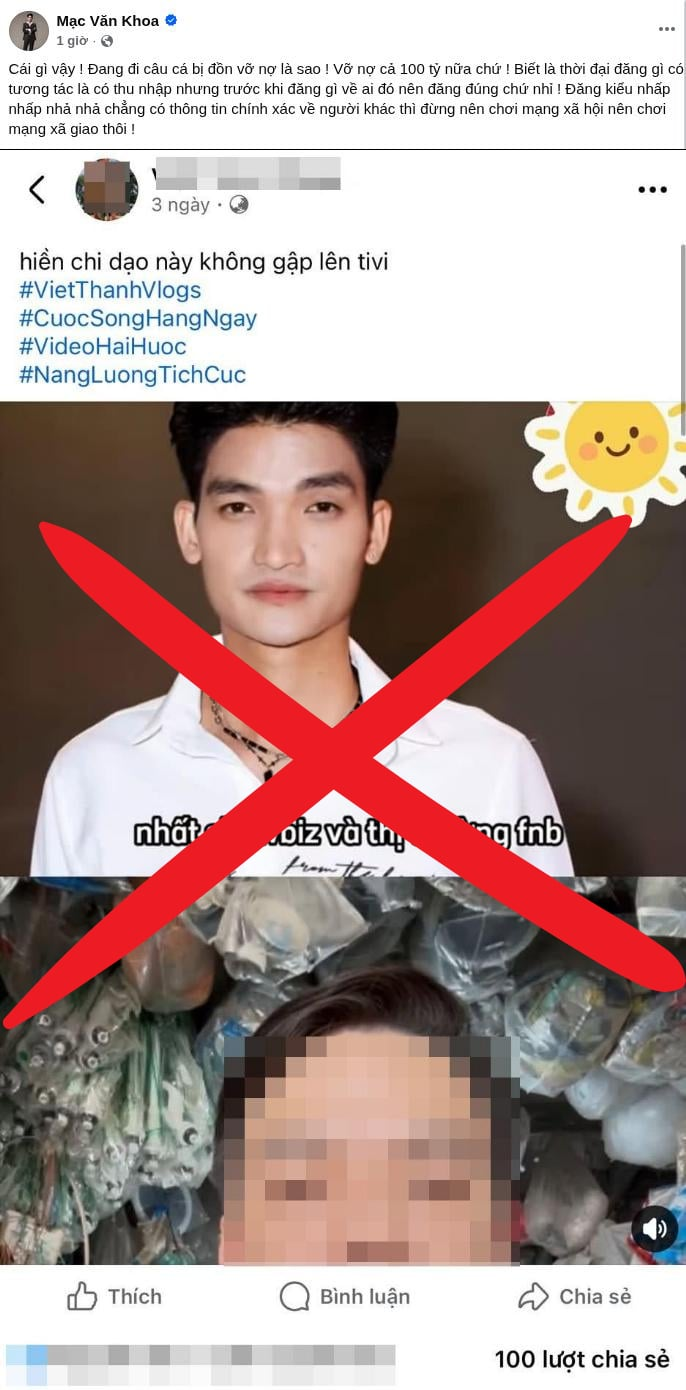 Mạc Văn Khoa dở khóc dở cười vì tin đồn vỡ nợ 100 tỷ nên phải ở ẩn. Ảnh: Ngôi Sao