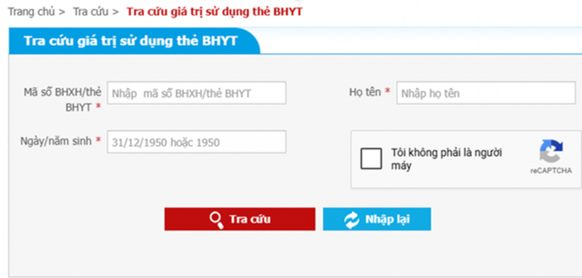 Tra cứu giá trị sử dụng thẻ BHYT trên Cổng thông tin điện tử BHXH Việt Nam. Ảnh: Thanh Niên
