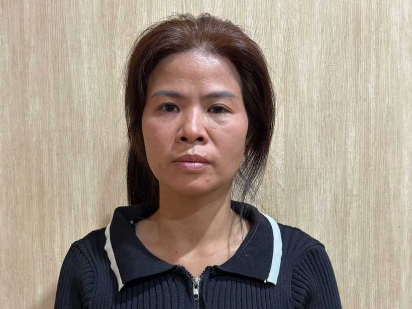 Lê Thị Hiểu khi bị bắt giữ. Ảnh: Nguyễn Trang/Dân Trí