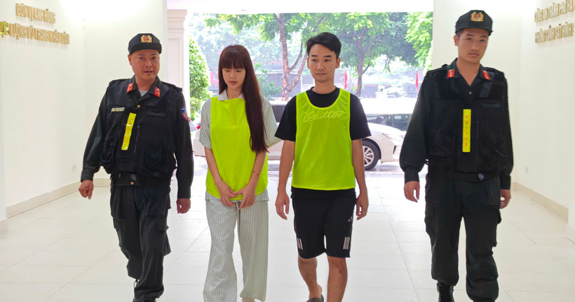 Một số đối tượng trong vụ án. (Ảnh: Công an Hà Nội)