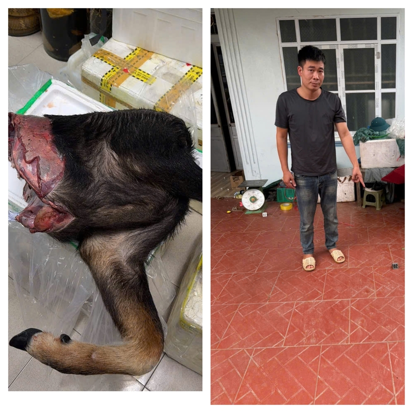 Bị can và vật chứng có liên quan. Ảnh Công an tỉnh Lào Cai.