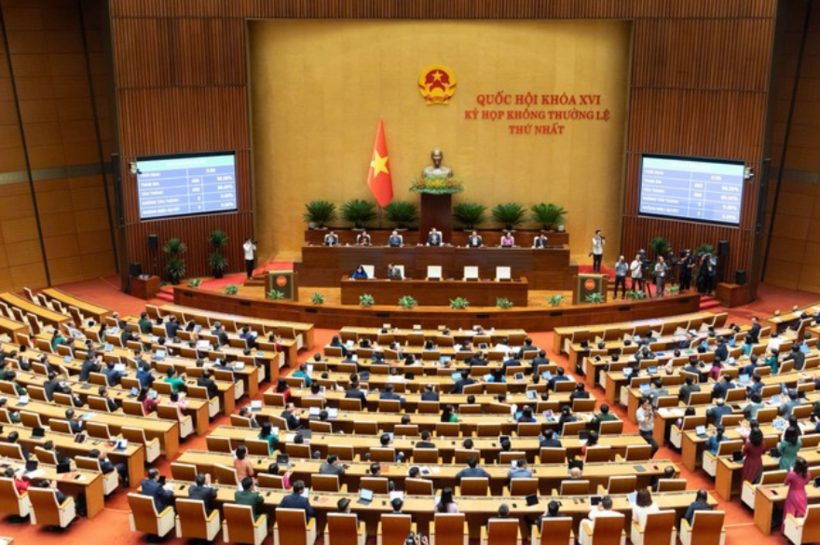 Quốc hội biểu quyết thông qua 2 Nghị quyết thành lập Thành phố Quảng Ninh và Thành phố Bắc Ninh (Ảnh: Media Quốc hội).