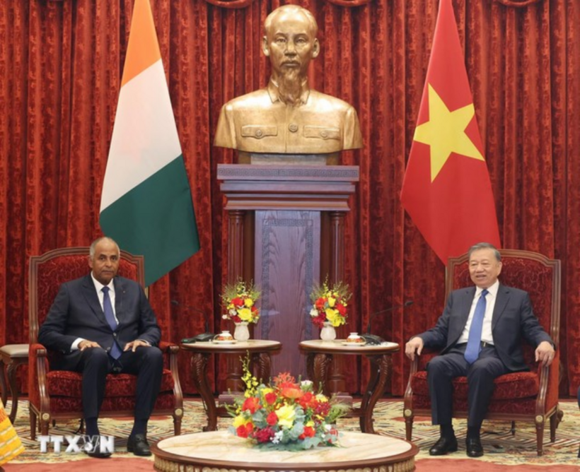 Tổng Bí thư, Chủ tịch nước Tô Lâm cho rằng, Việt Nam và Bờ Biển Ngà cần tăng cường hợp tác hơn nữa vì lợi ích chung của hai dân tộc, cùng đóng góp cho mục tiêu phát triển của hai đất nước (Ảnh: TTXVN).