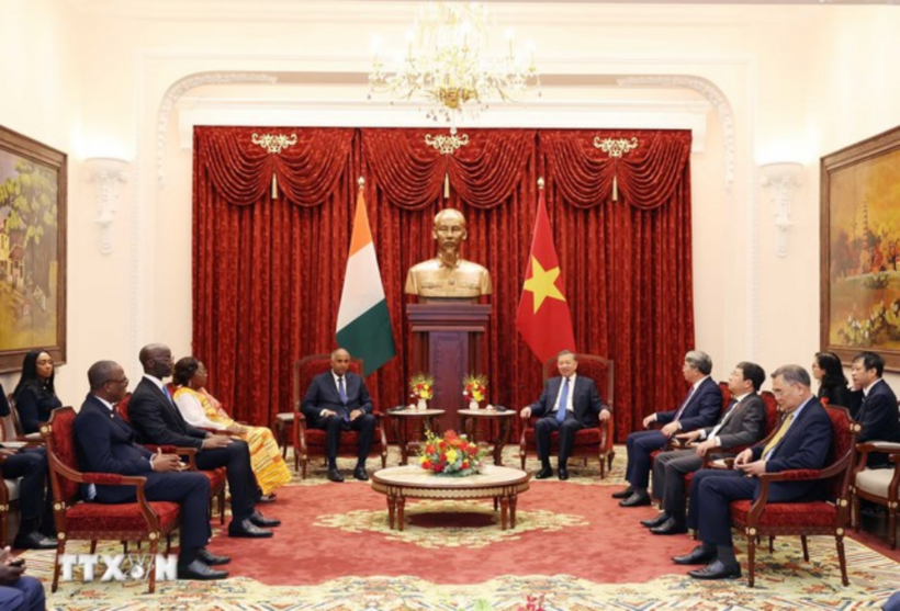 Chủ tịch Quốc hội Bờ Biển Ngà nhấn mạnh thành công của Việt Nam là nguồn cảm hứng đồng thời là hình mẫu để các nước châu Phi hướng tới trong quá trình xây dựng và phát triển đất nước (Ảnh: TTXVN).