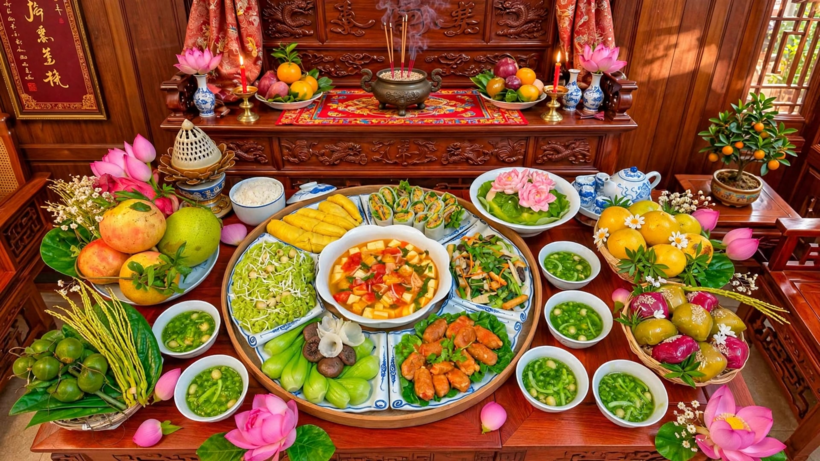 Mâm lễ cúng Rằm tháng 7 không cần quá cầu kỳ nhưng nên đầy đủ, tươm tất.