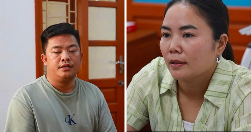 Vũ Hoàng Hải và Bùi Thị Kim Tuyên. (Ảnh: Bộ Công an)