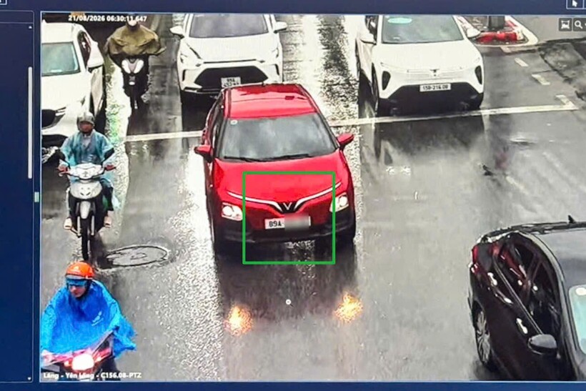 Hệ thống camera ghi nhận biển số trước. Ảnh CACC.