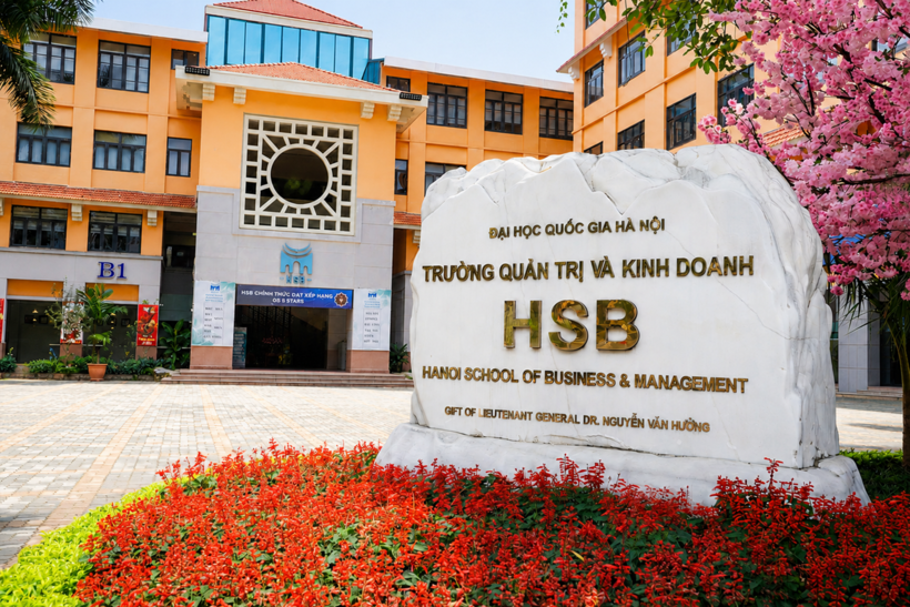 Trường Quản trị và Kinh doanh, Đại học Quốc gia Hà Nội. Ảnh: HSB