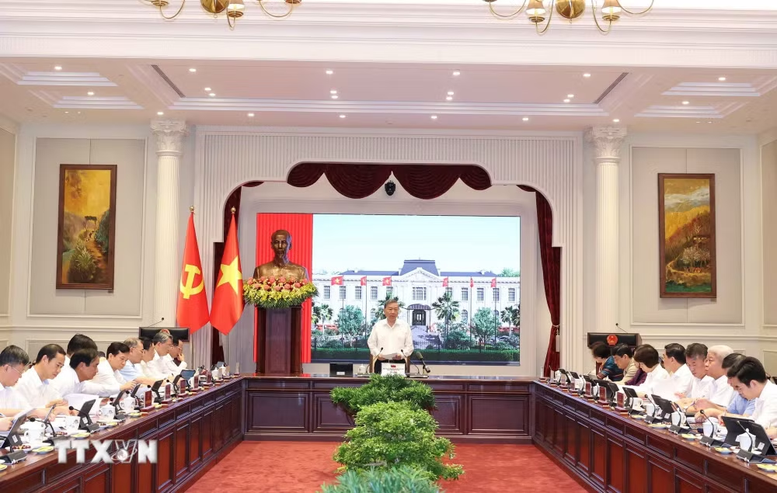 Tổng Bí thư, Chủ tịch nước Tô Lâm chủ trì buổi làm việc với Đảng ủy Chính phủ và các cơ quan về tình hình thực hiện chính sách an sinh xã hội - Ảnh: TTXVN