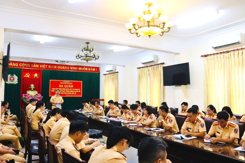 Quang cảnh Hội nghị. Ảnh: Phòng CSGT Công an tỉnh Thái Nguyên