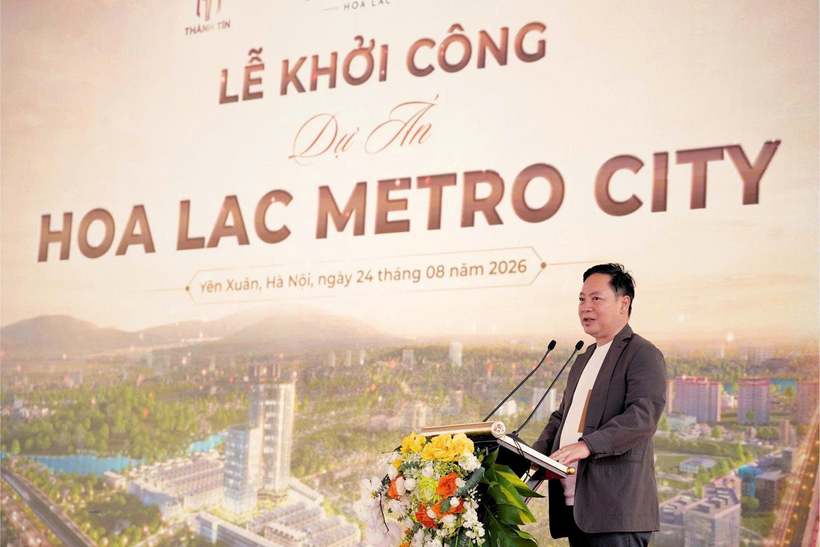 Ông Nguyễn Duy Kiên định hướng Hoa Lac Metro City sẽ đồng hành và cộng hưởng với tiến trình phát triển chung của khu vực. Nguồn ảnh DNCC