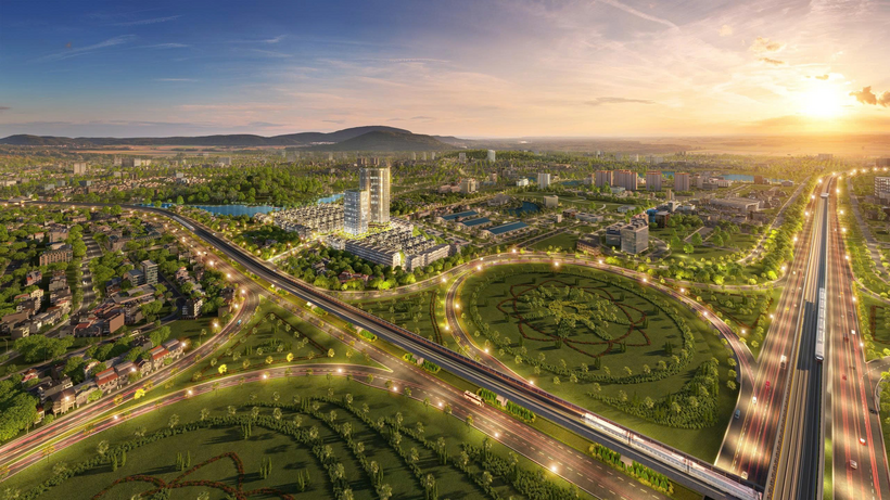 Hoa Lac Metro City được định hướng bổ sung một không gian an cư gắn với thương mại, dịch vụ và tiện ích, phục vụ cộng đồng đang làm việc và học tập tại đây. Nguồn ảnh DNCC