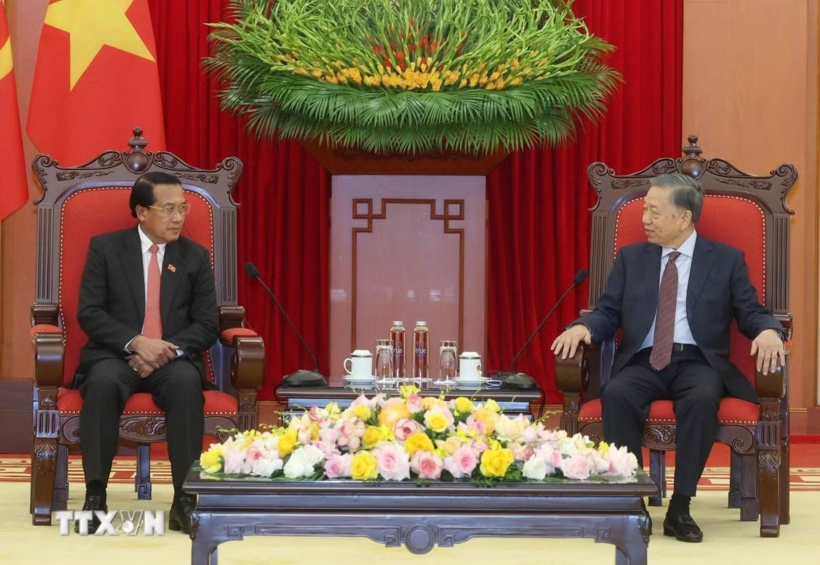 Tổng Bí thư, Chủ tịch nước Tô Lâm khẳng định Việt Nam luôn coi trọng và dành ưu tiên cao nhất cho việc củng cố, phát triển quan hệ Việt Nam - Lào (Ảnh: TTXVN).