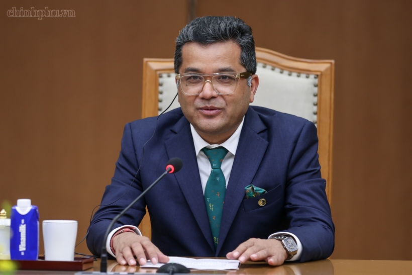 Quốc Vụ khanh Pabitra Margherita phát biểu tại buổi tiếp (Ảnh: VGP).